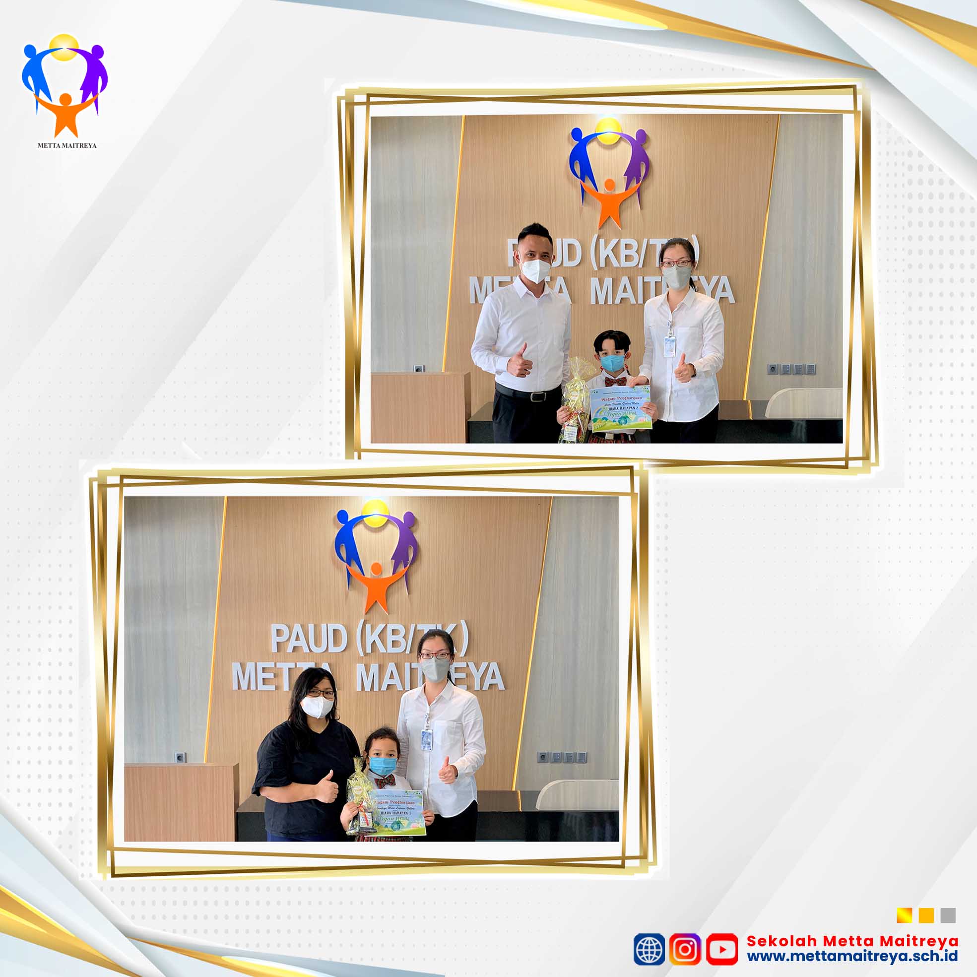 Penyerahan Piala & Sertifikat Lomba Mewarnai dalam Vegan Festival 2022 | PAUD METTA MAITREYA